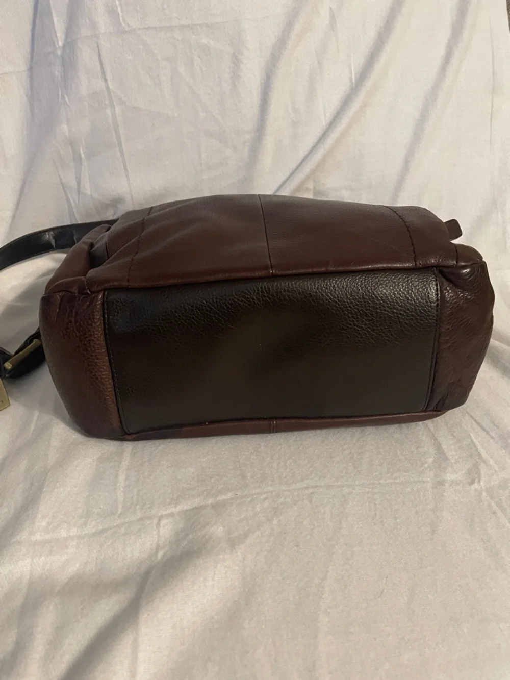 Rolfs Brown Leather Messenger Bag with Adjustable Strap